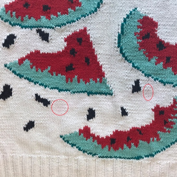 Vintage Collectible Stewart Ross Hand-Knit Watermelon Sweater - Picture 3 of 7